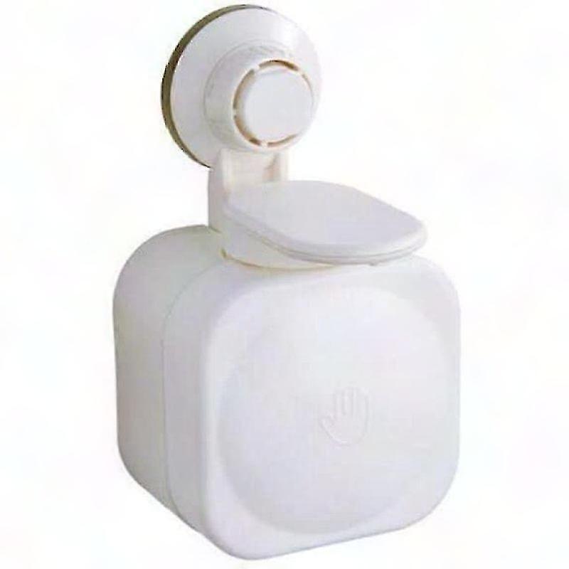 Suction Cup Mounted Push Soap Dispenser for Wall Installation