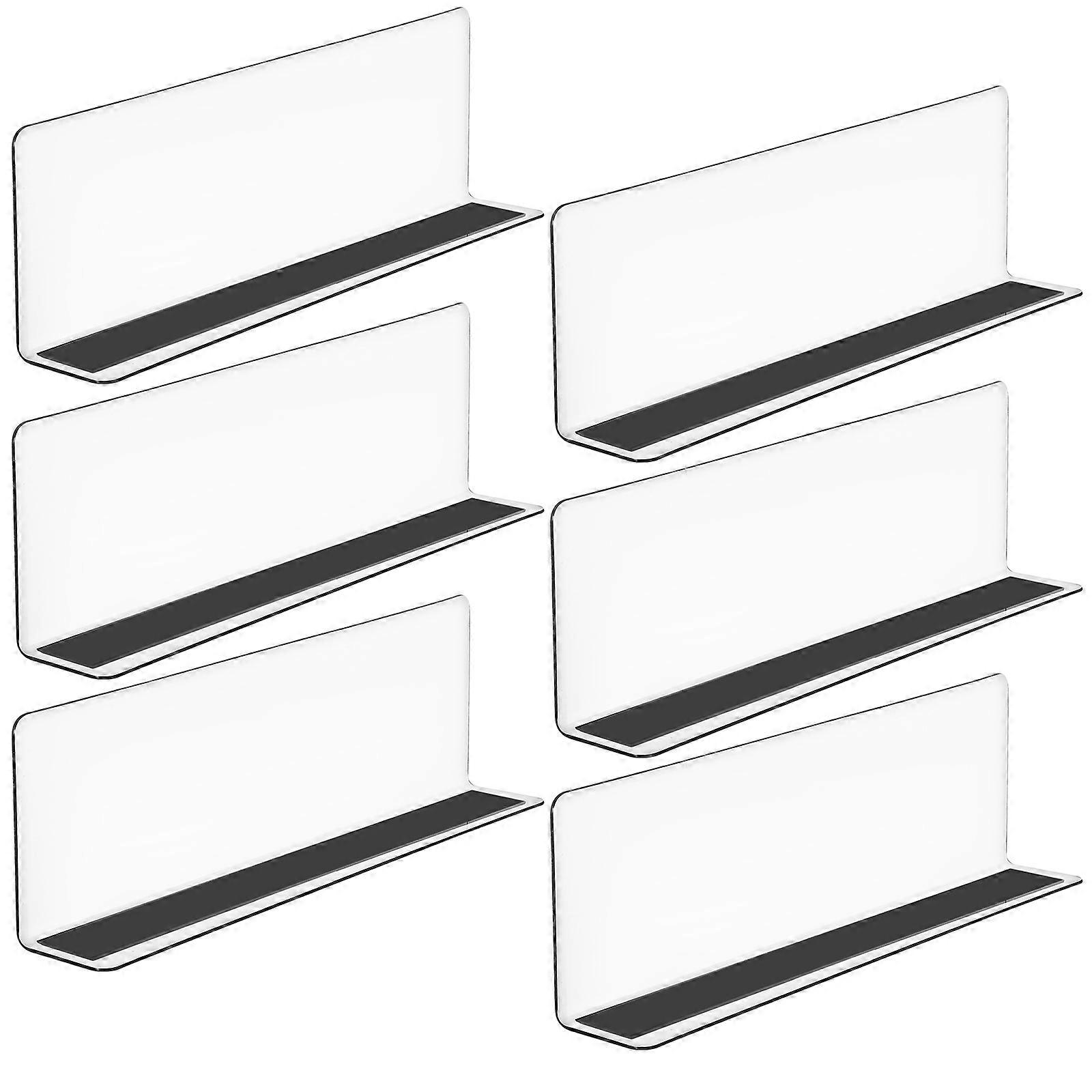 Shelf Fence Plastic Divider Retail Stores Kitchen Organization 20.00X6.00X6.00CM Commodity Sorting 6Pcs