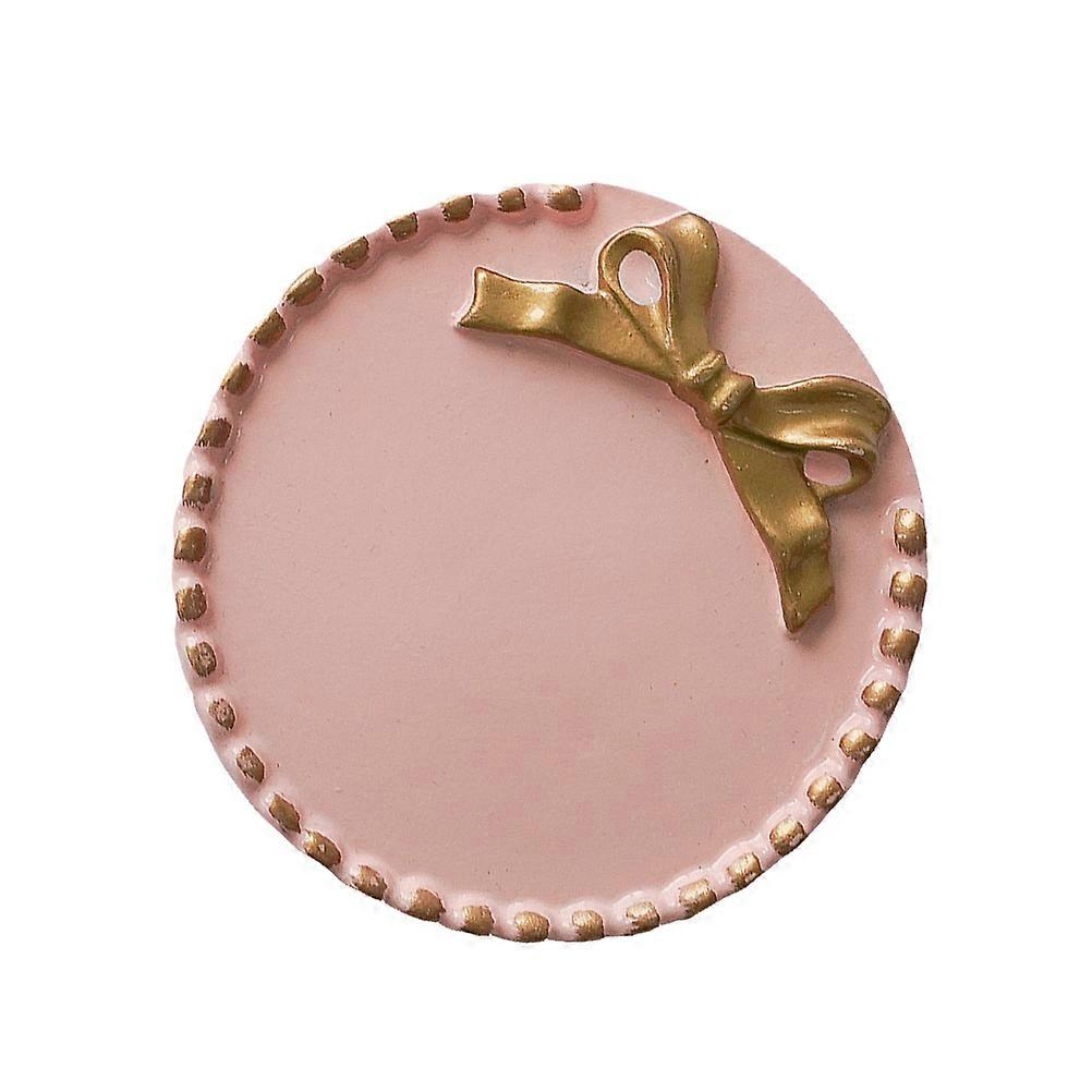 Decorative Tray for Bedroom Photo Prop Round Shape Retro Style Resin 10X10X0.9cm Home Decor 1Pc