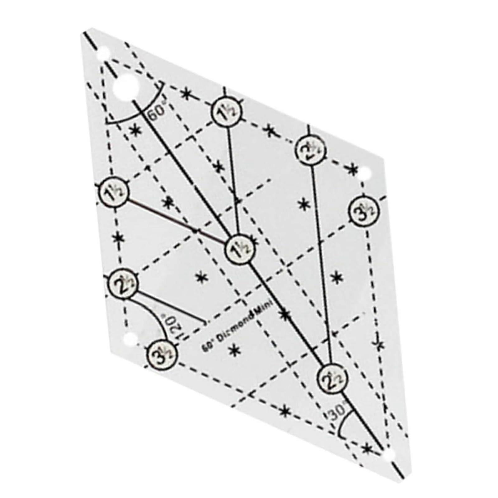 Acryl-Patchwork-Lineal Quilt Ruler Sewing 60 Degree Quilting Template Ruler For Craft Patchwork And Sewing