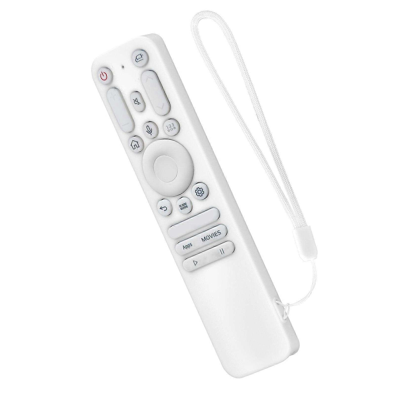 Bright Silicone Remote Guard Flexible Protective Layer Shock Absorption Compatible for AKB76044412 Models Cover White