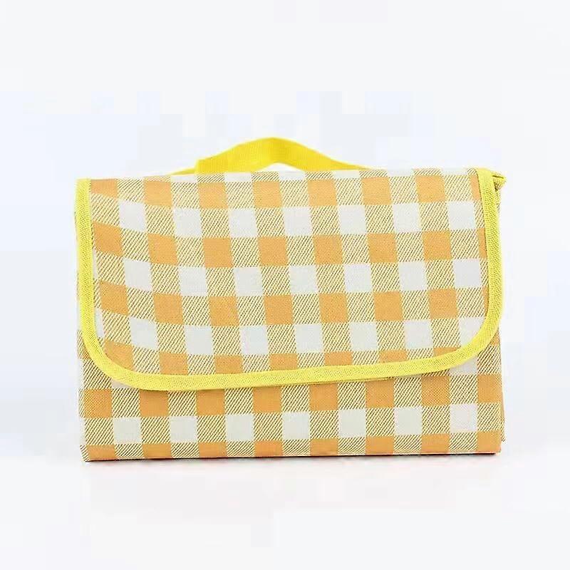 Picnic blanket waterproof, moistureresistant, thickened, foldable, beach, camping (Yellow, 200x200cm)