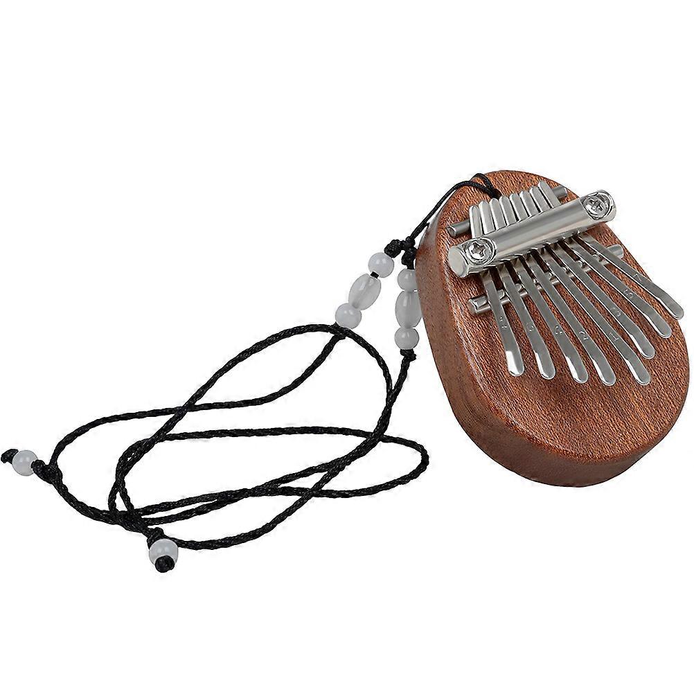 Mini Kalimba Pendant Finger Piano Necklace with Solid Keys Compact Thumb Instrument for Beginners and Advanced Musicians