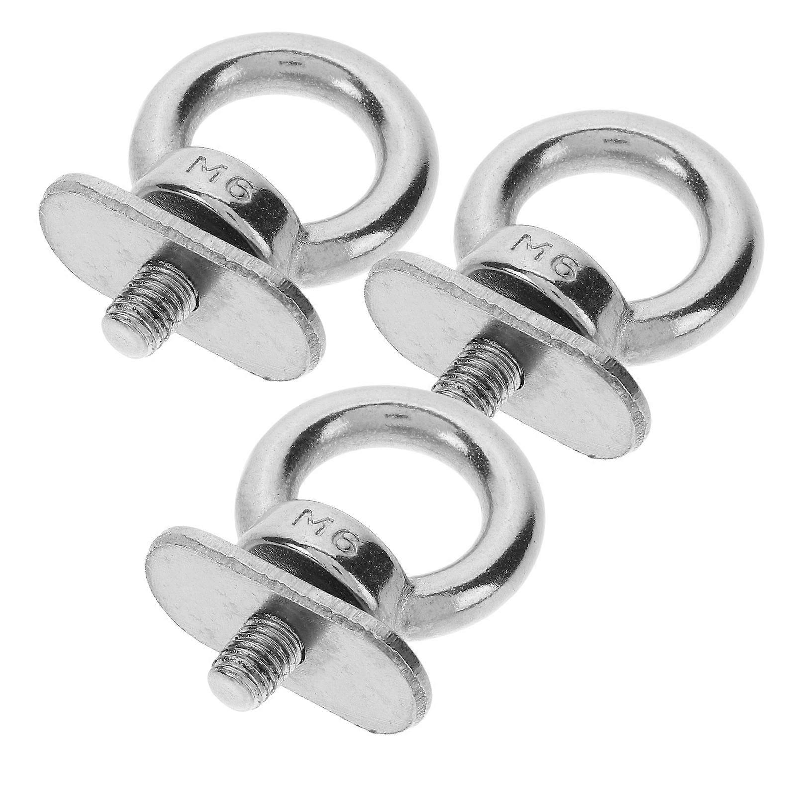 Stainless Steel Eye Hook Bolts for Kayak Canoe Rails Heavy Duty Tie Down Rings with Oval Plate for Secure Strapping and Hanging Easy Installation
