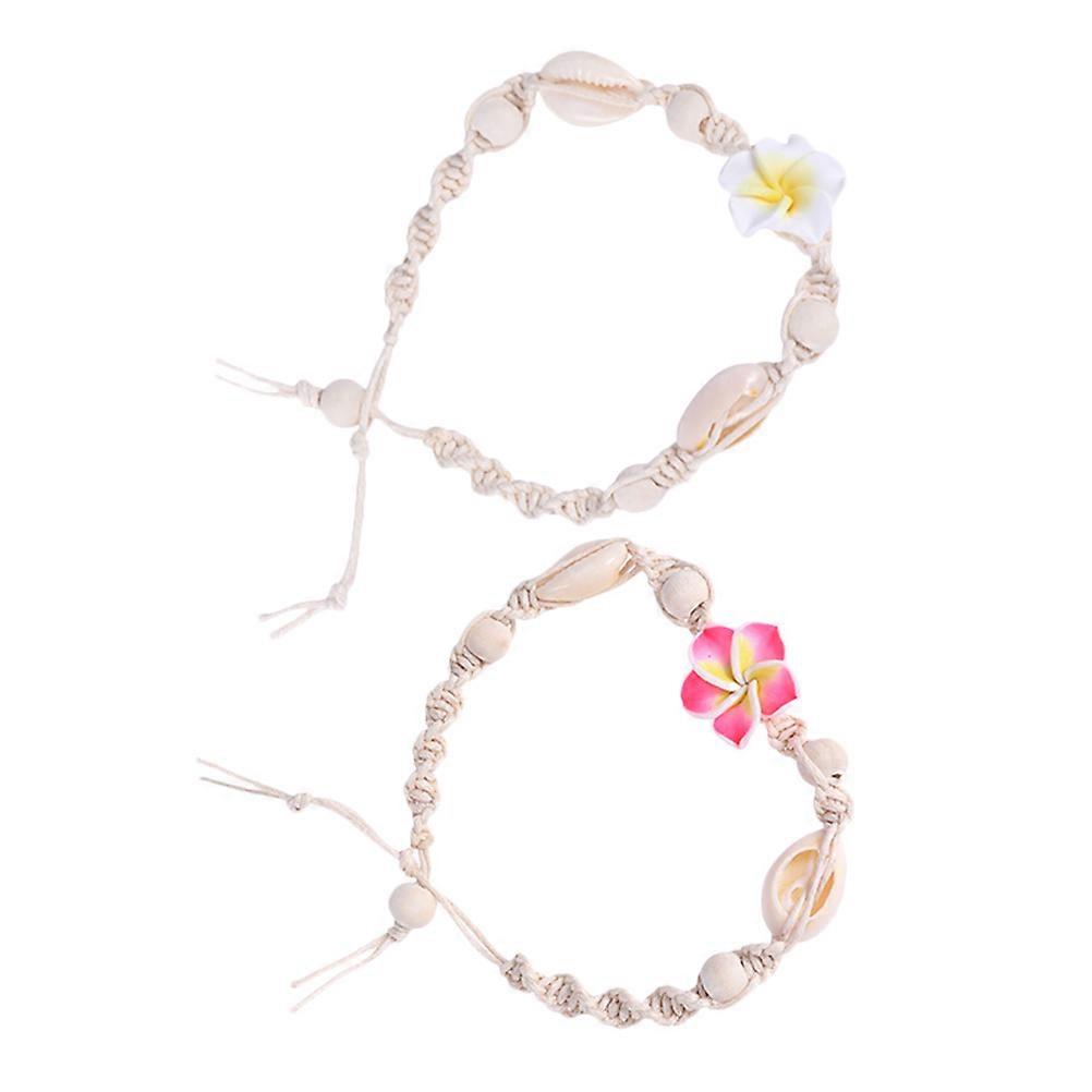 Anklets For Teen Girls Delicate Design Shell Anklet Bohemian Anklet Summer Outfits 2Pcs