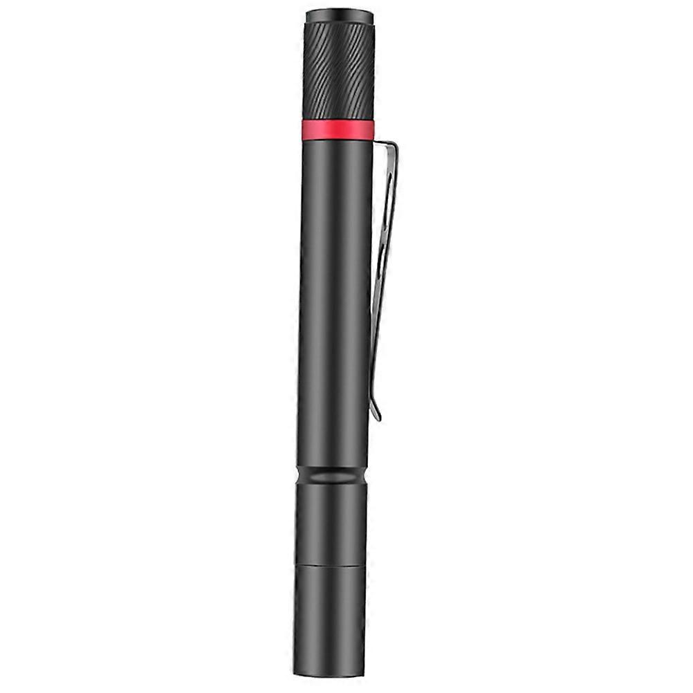 LED Flashlight Mini Pen Light Made of Durable Aluminium Alloy Black with Pen Clip for Lighting Use Waterproof