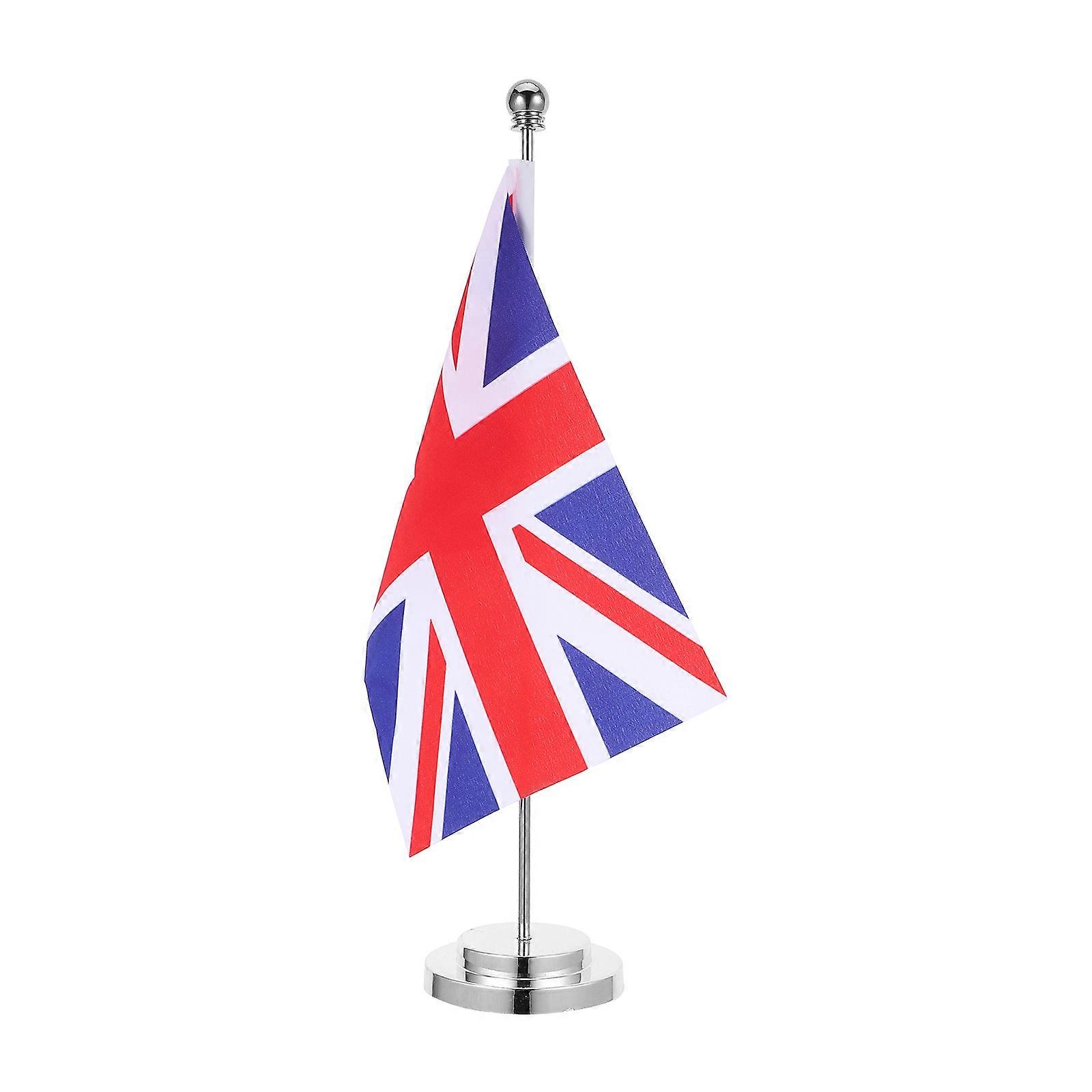 British Flag Uk Desk Flag Home Decor Compact Size Plastic Table Flag 1Set