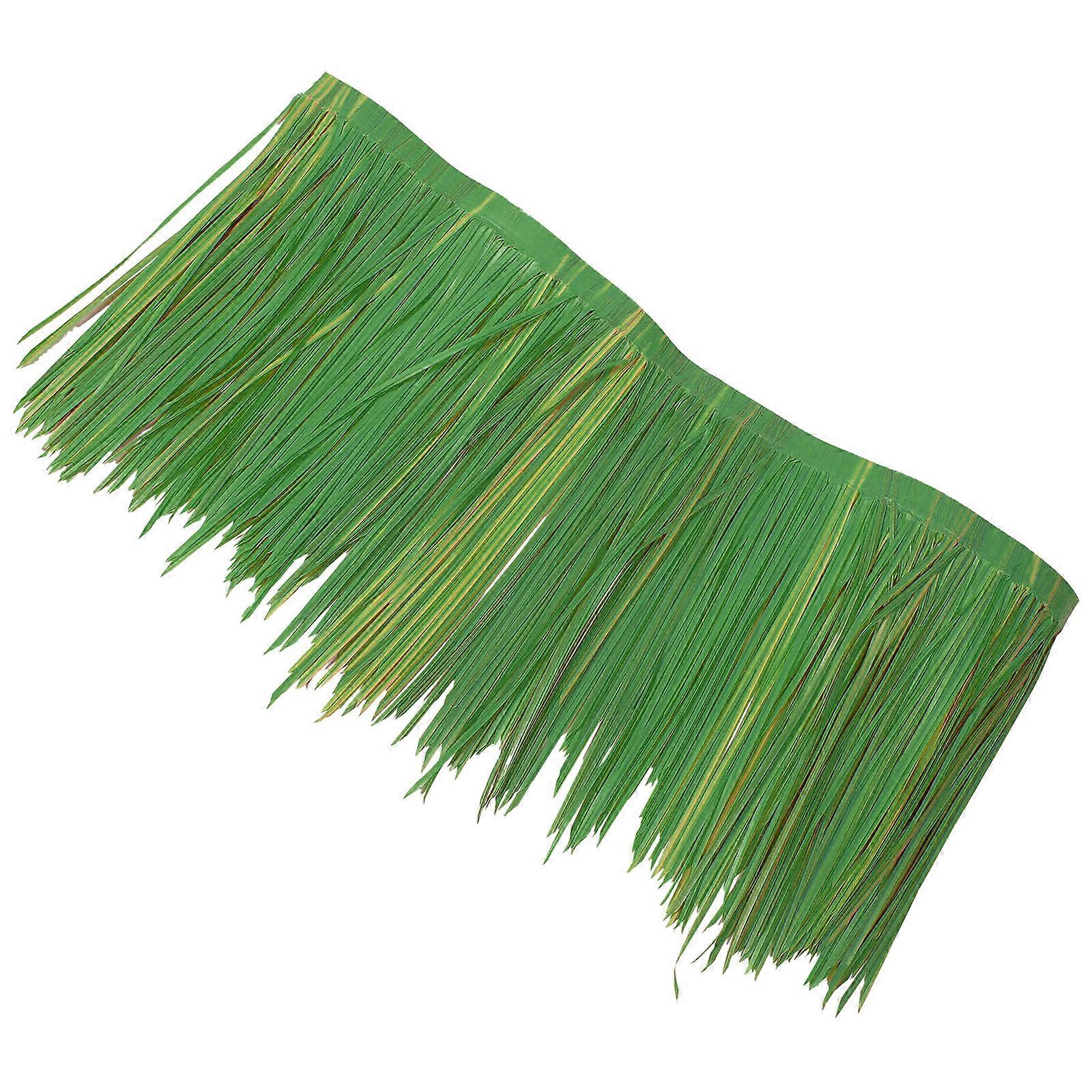 Lifelike PE Artificial Thatch Roof for DIY Garden Landscaping Decor Dark Green Realistic Modeling