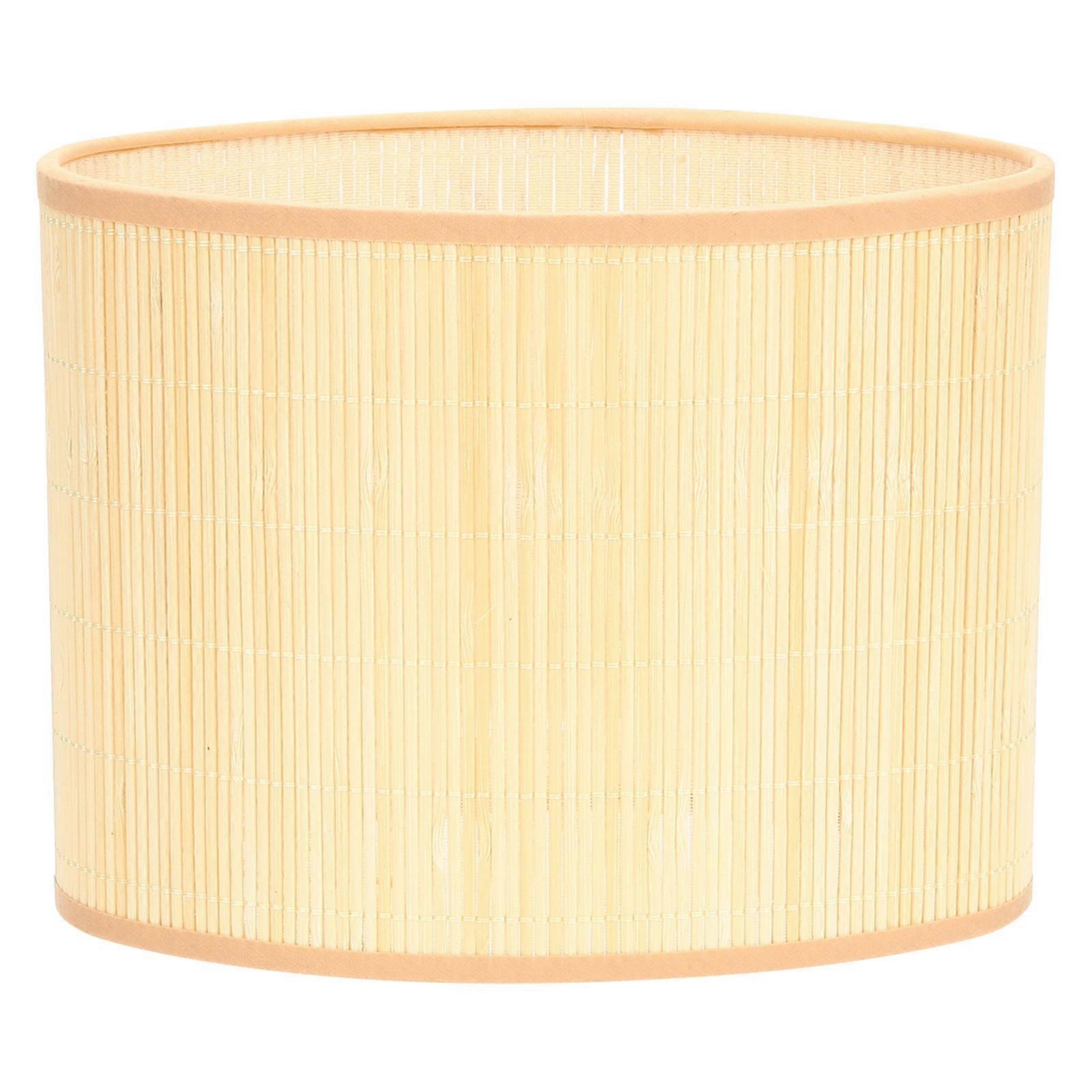 Woven Bamboo Lampshade Rustic Floor Lamp 23x18cm Dust Protection 1Set