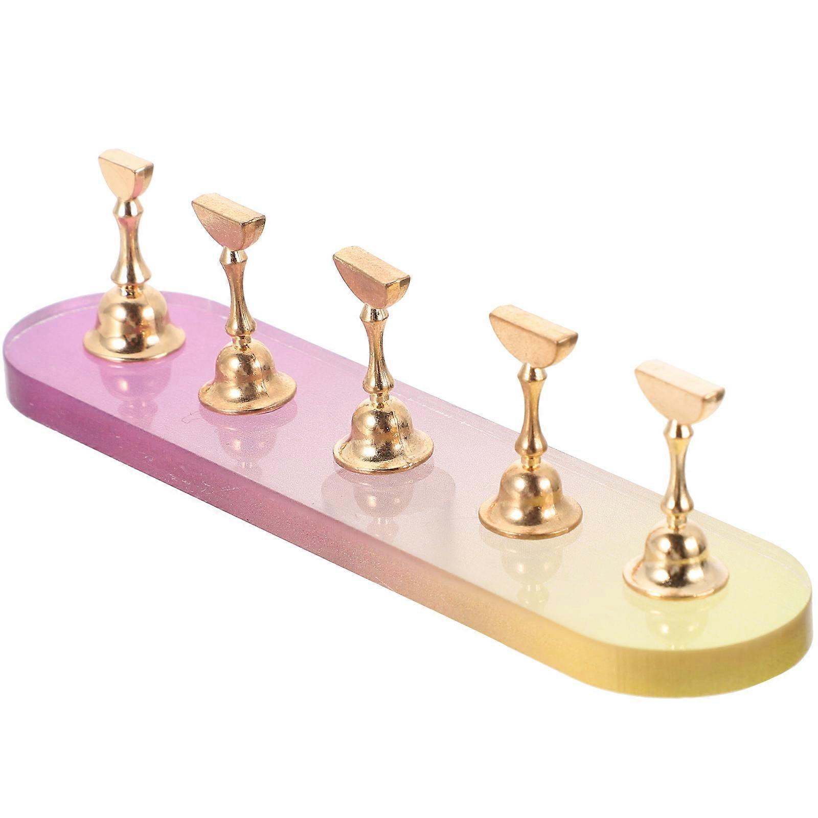 Acrylic Nail Display Stand, Gradient Color Magnetic Nail Practice Holder for DIY Nail Art, Salons, Schools, and Home Use