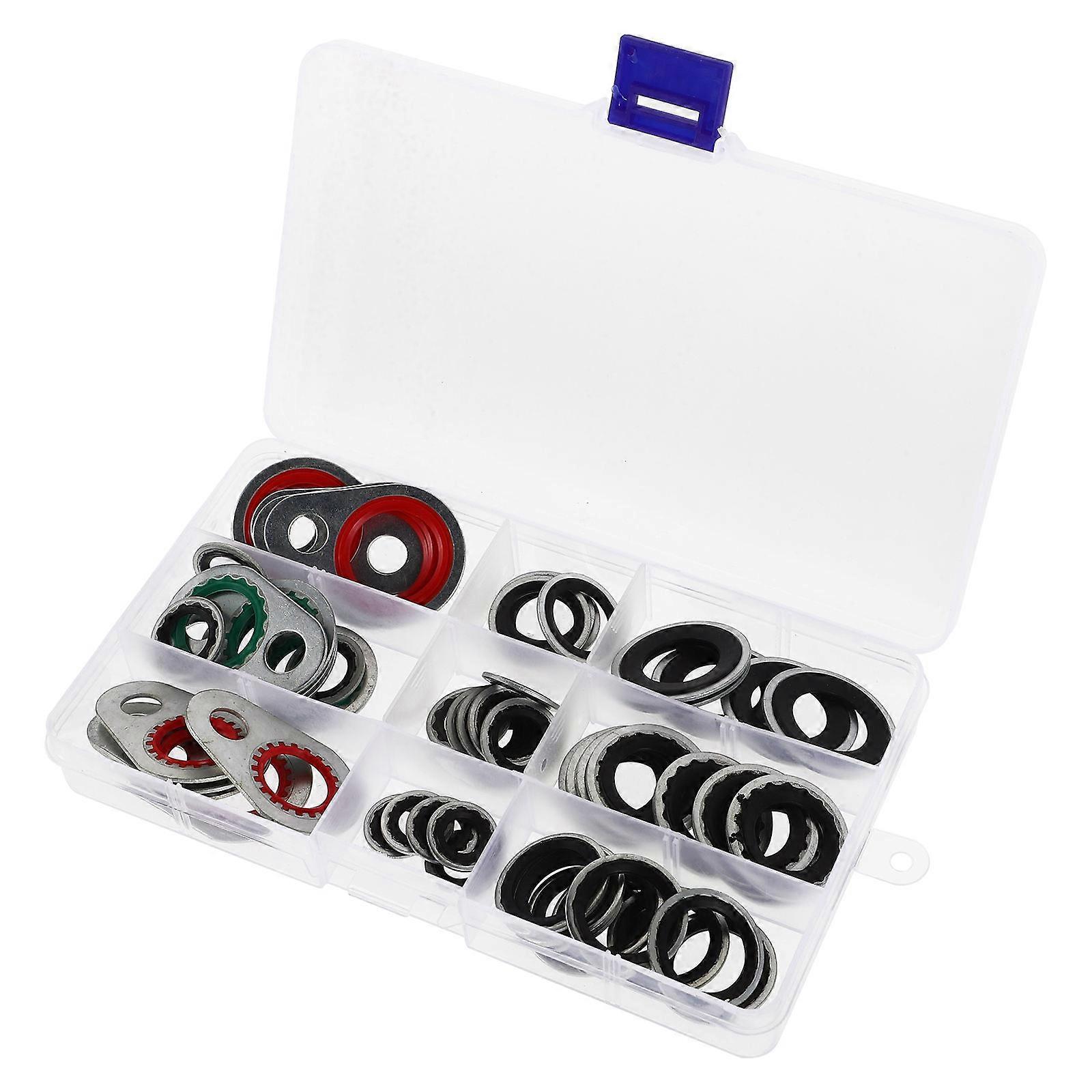Replacement Compressor Seal Washer Kit Versatile Gasket Assortment Durable System User Friendly Design for DIY and Professional Use