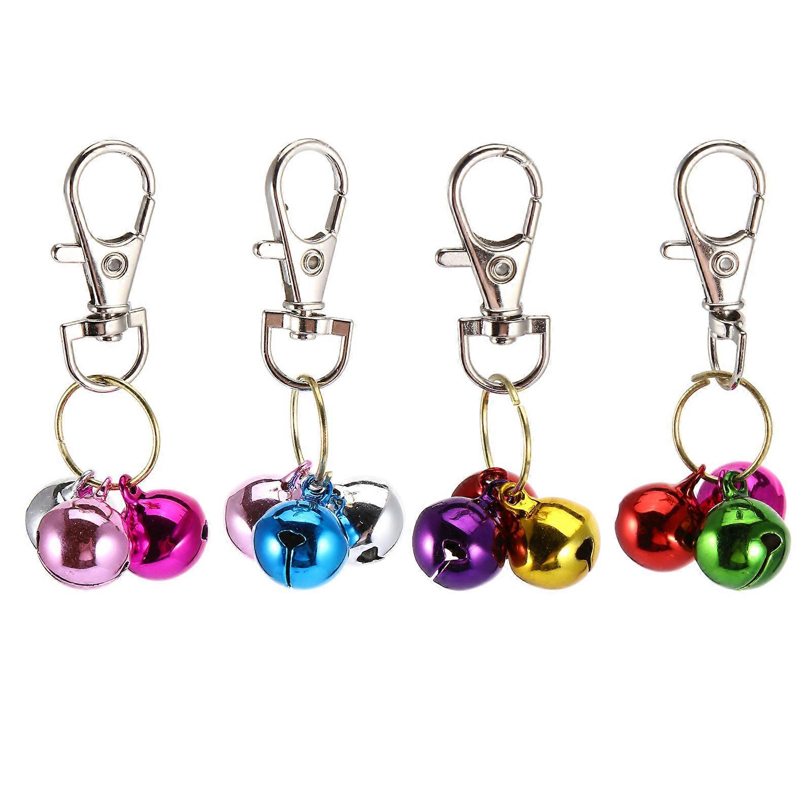 4pcs Durable Cat Collar Bells Pet Necklace Charms for Training Identification Easy to Use for Kittens and Cats Random Colors