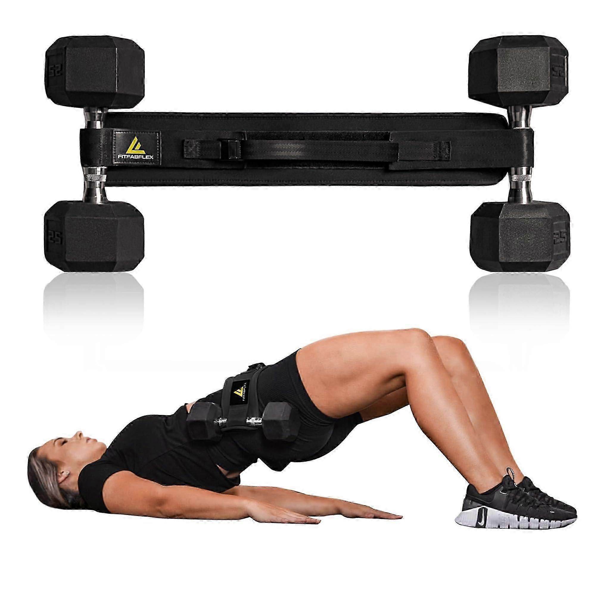 Exercise Hip Thrust Belt for Weights, Glute Workout Equipment, Adjustable Hip Thrust Belt for Dumbbells