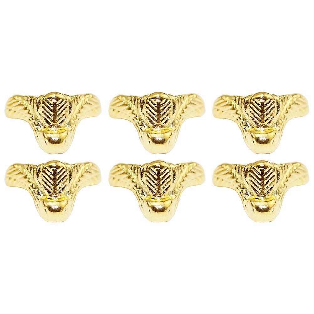Furniture Support Feet Made of Zinc Alloy for Sofas Beds Boxes and Chairs Golden 12PCS 22x17mm