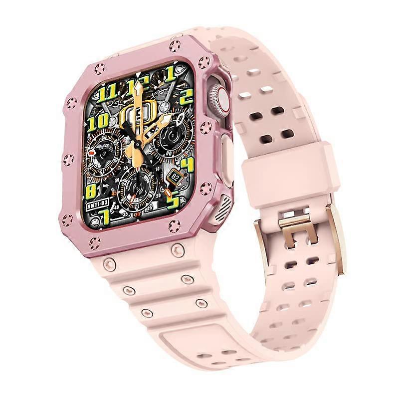 Suitable for Apple Watch Strap iWatch 7654321 Richard Electroplating Armor TPU Integrated Strap for 38/40/41 mm