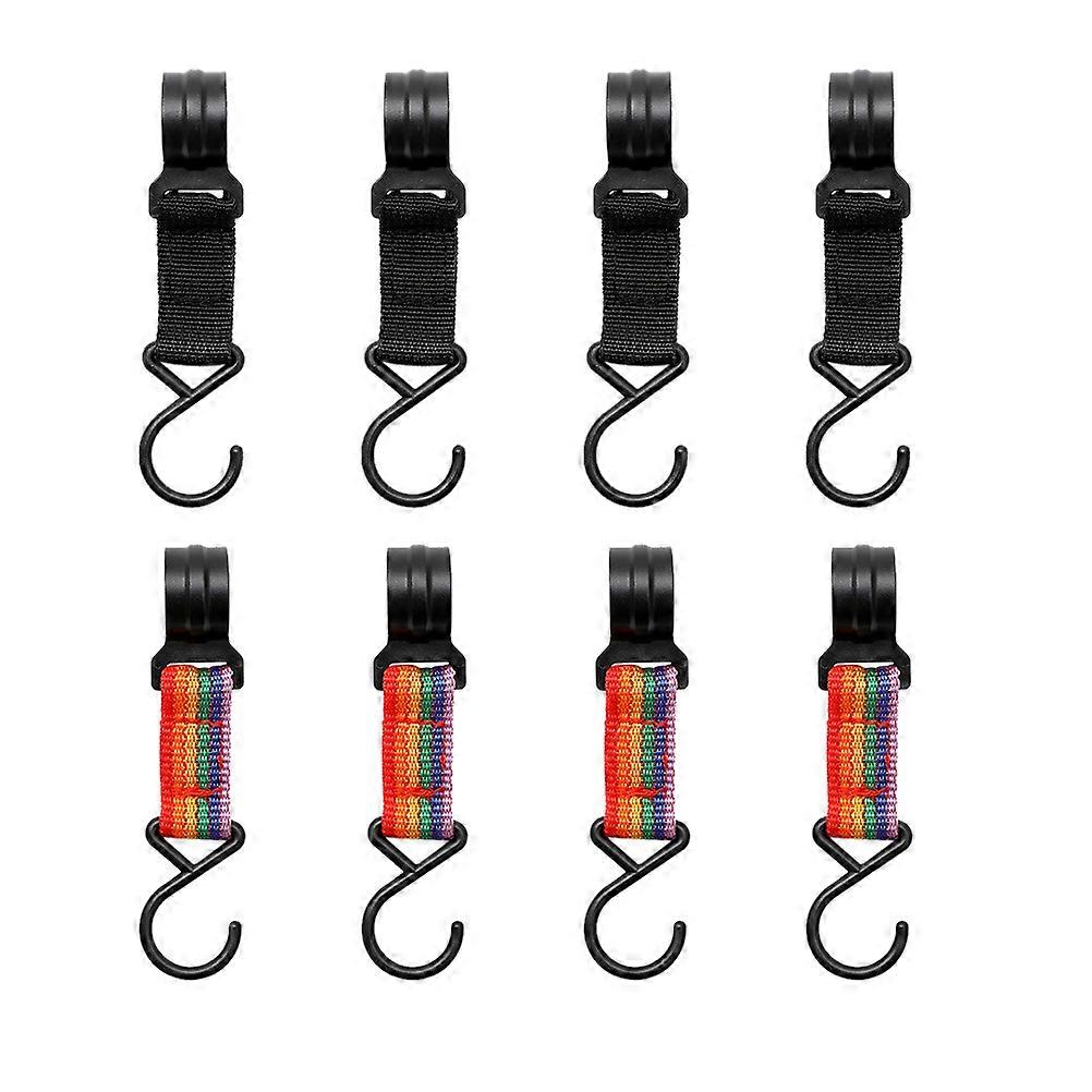 Outdoor Cookware Hook 8Pcs Portable Storage Hooks For Camping Supplies Assorted Color Lightweight Functionality