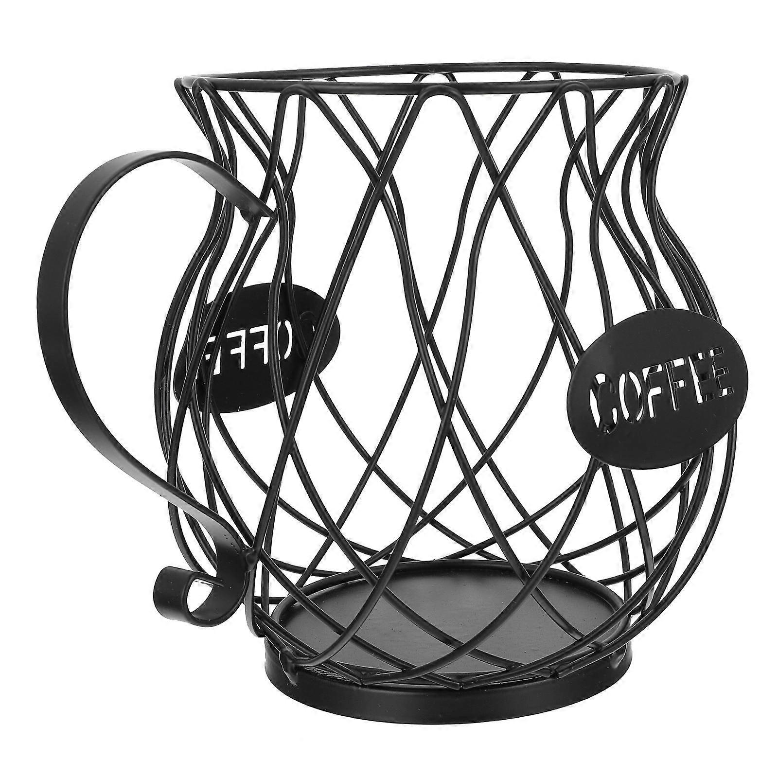 Multi-Purpose Iron Art Storage Organizer For Kitchen Use In Black Featuring Rectangular Design 1Set