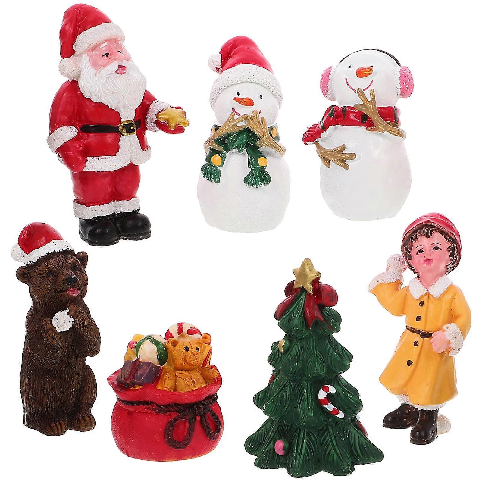 Mini Resin Ornaments 1 Set Adorable Christmas Party Favors Ideal For Family And Friends Christmas Theme Decoration