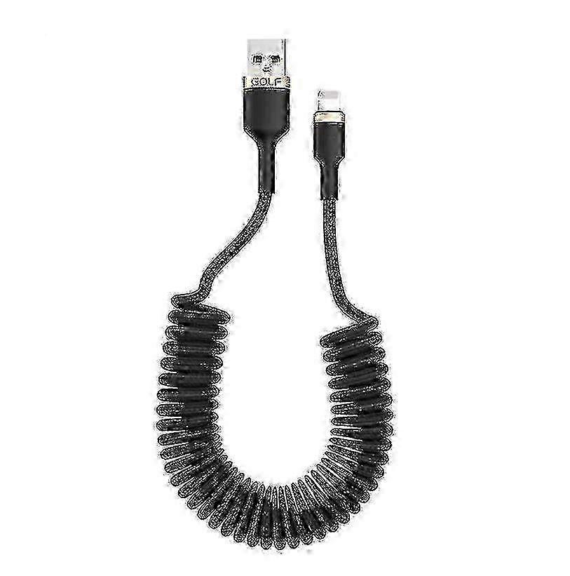 Car Data Cable, Spring Retractable Charging Cable Suitable For Iphone