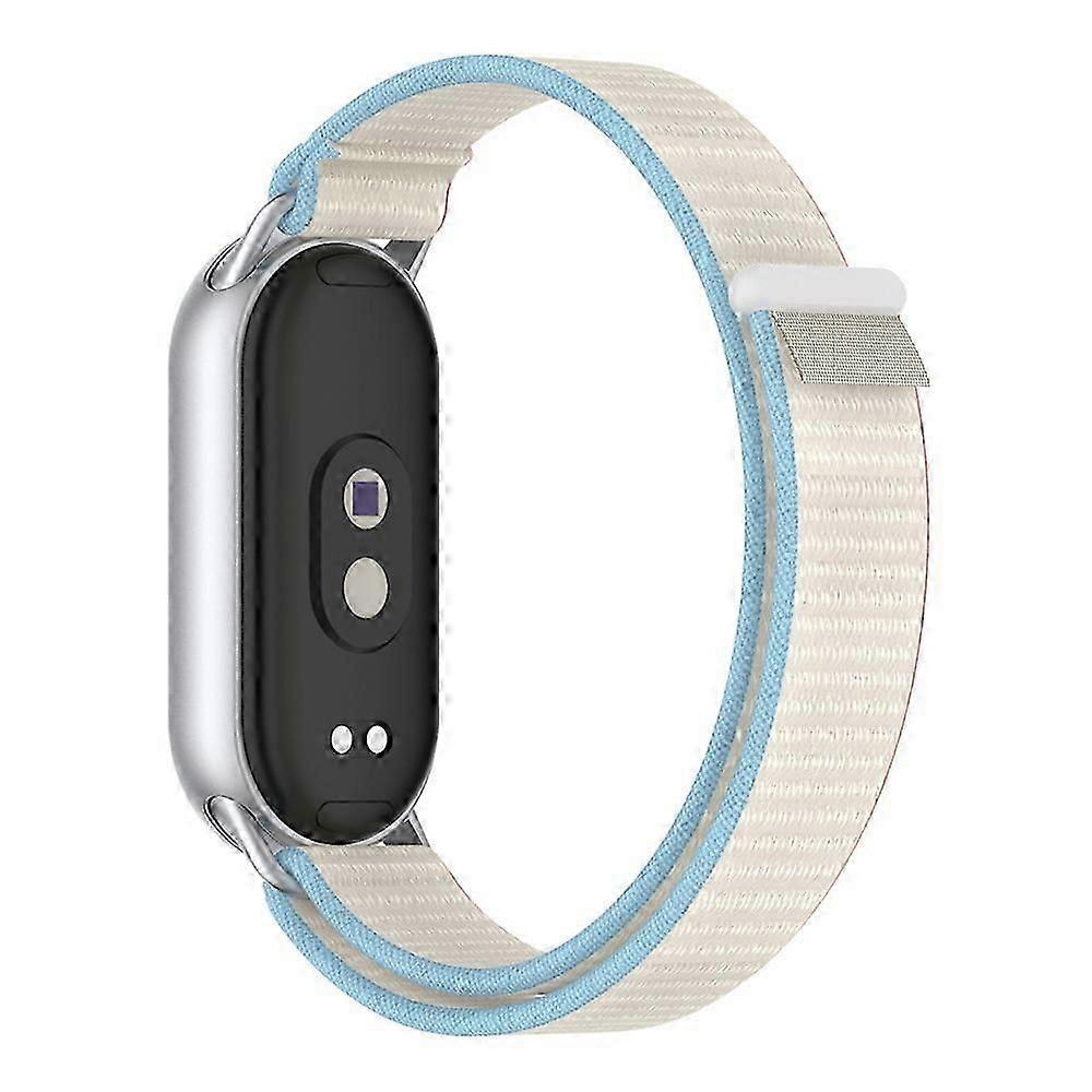 Wrist Strap Compatible For Xiaomi Smart Band 10 / 9 / 8 Magic Tape Nylon Loop Watch Band with Tail Tab