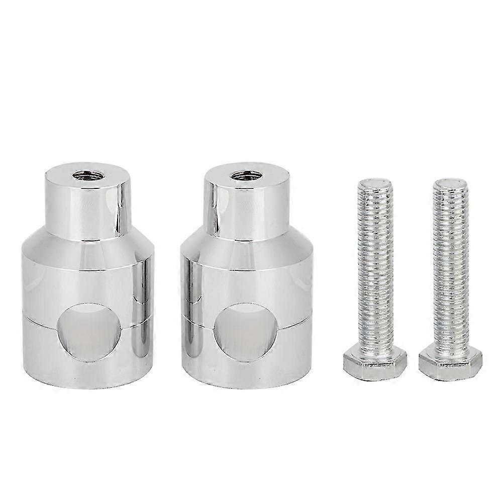 Silver Universal  Motorcycle Accessories Handlebar Riser Mount Clamps Handlebar Lifts (22cm)