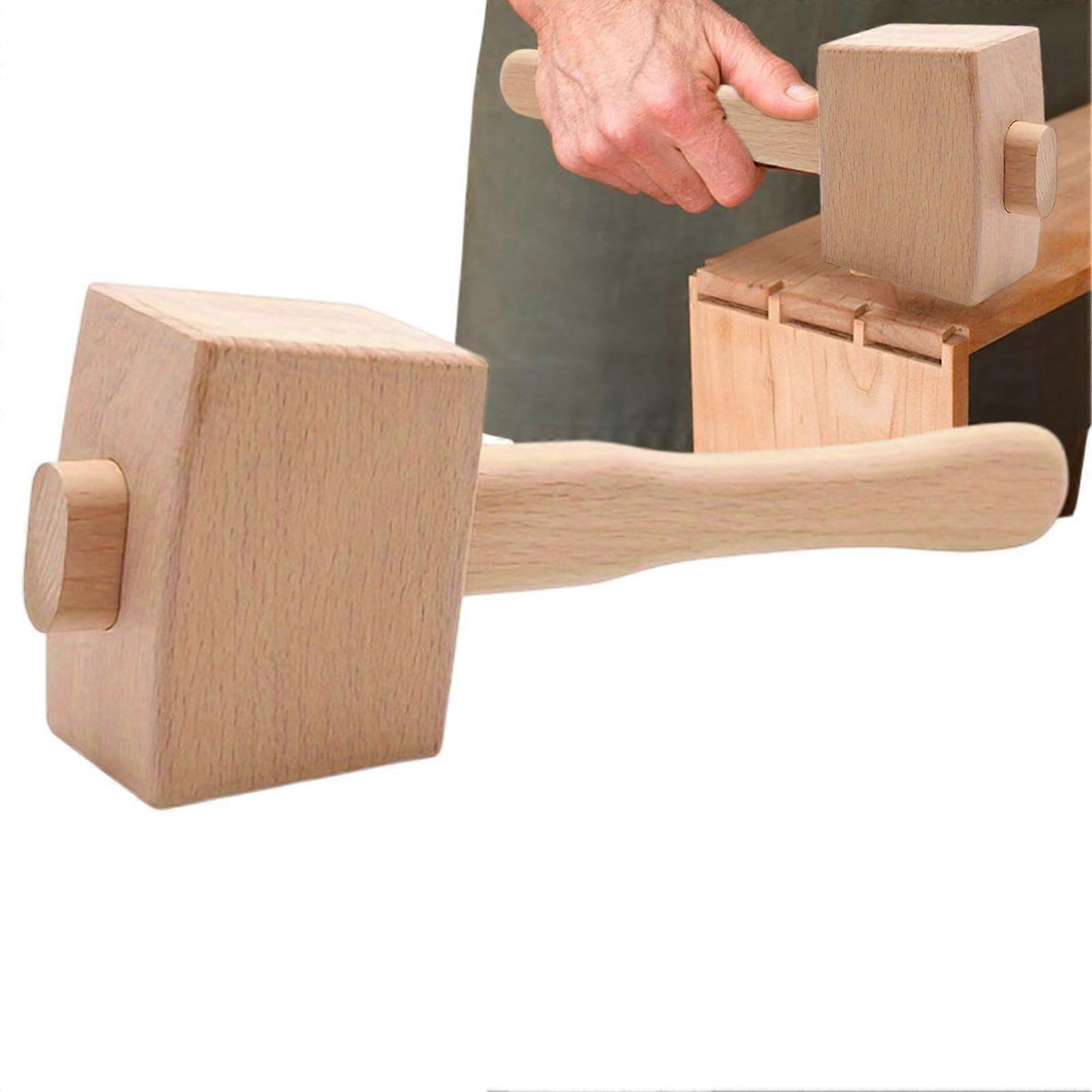Wooden Hammer, Wooden Hammer  Multifunctional Carpenter's Hammer  Portable Wood Mallet, Wood Carving Hammer for Installing Objects, Impact Chisel