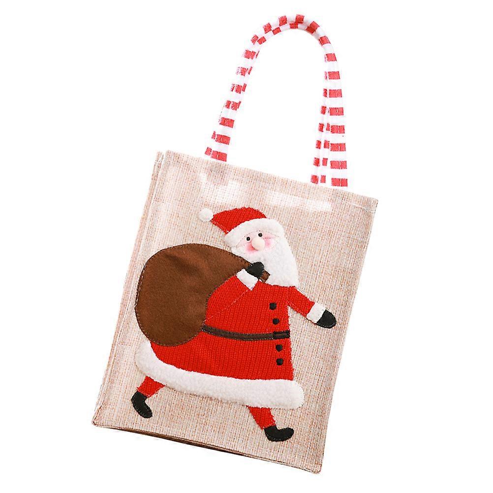 Reusable Embroidered Cloth Bag For Christmas Gifts Perfect For School And Daily Occasions Sized 19*15cm With Storage Feature 1 Pcs