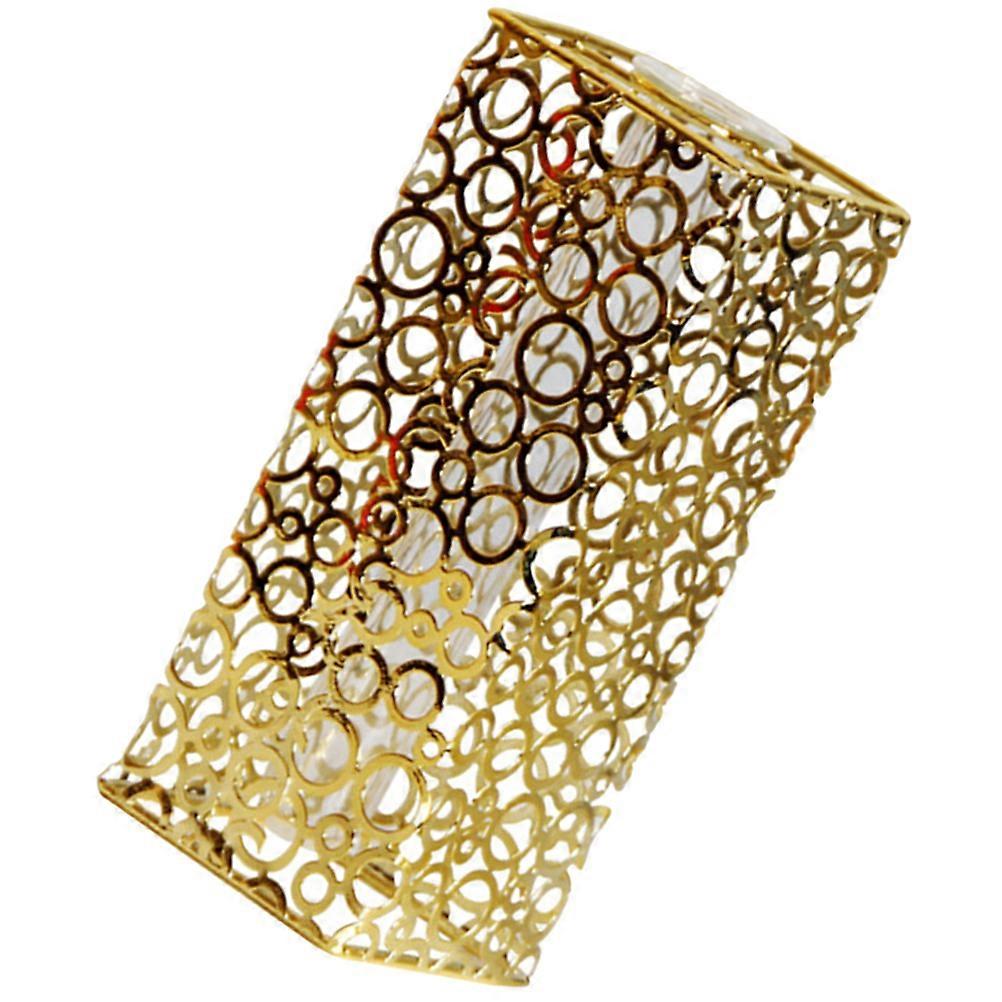 Golden Glass Tube Vase with Iron Frame for Elegant Display Adds Style to Any Space 6 Pieces