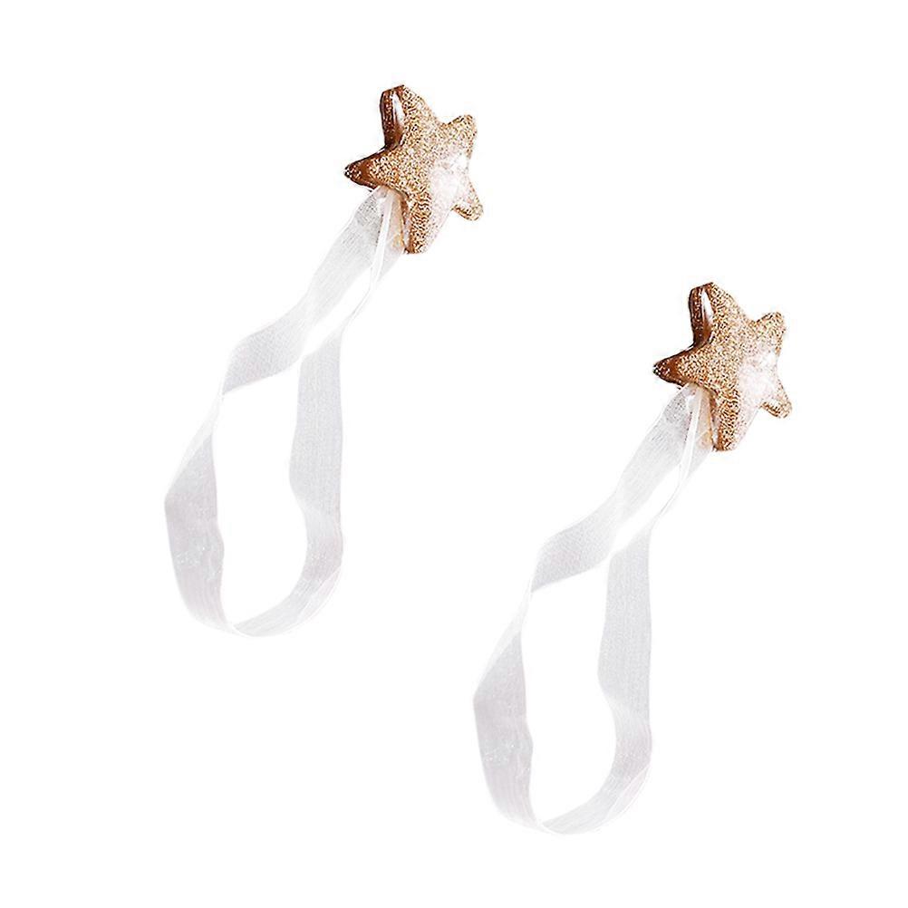 Magnetic Curtain Fastener 2Pcs Star Shaped Tiebacks For Homeowners Golden Curated Tie Back Solution