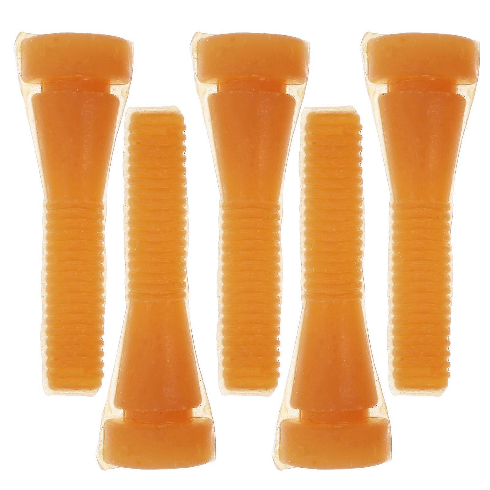 Durable Rubber Poultry Plucking Tool for Garden Use Convenient Chicken Defeathering Finger Replacement 5pcs Orange