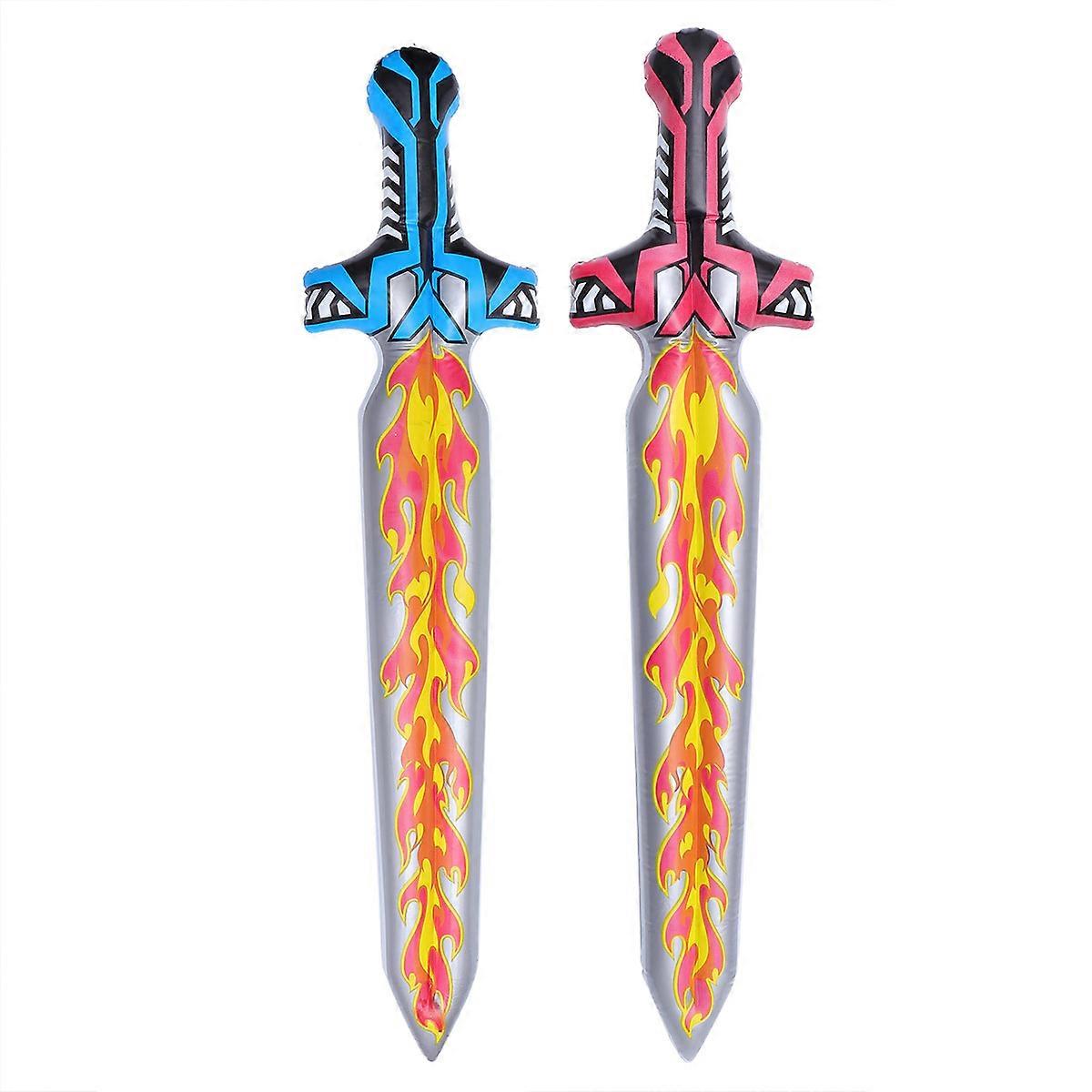 Inflatable Toy Swords for Kids Providing Entertainment at Party and Cosplay Games in Assorted Color 2Set