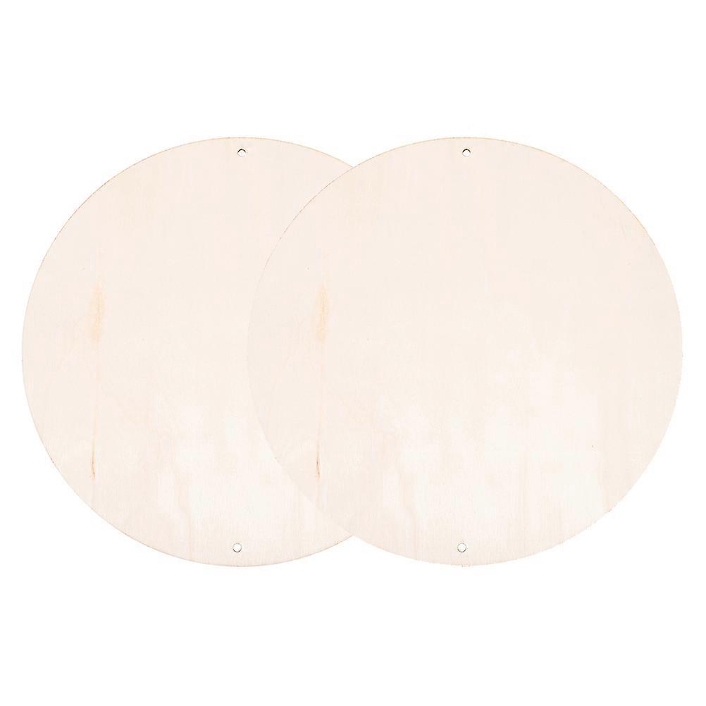 Round Wooden Boards for Kids Light Brown Synthetic Material Easy to Use 2 Pieces
