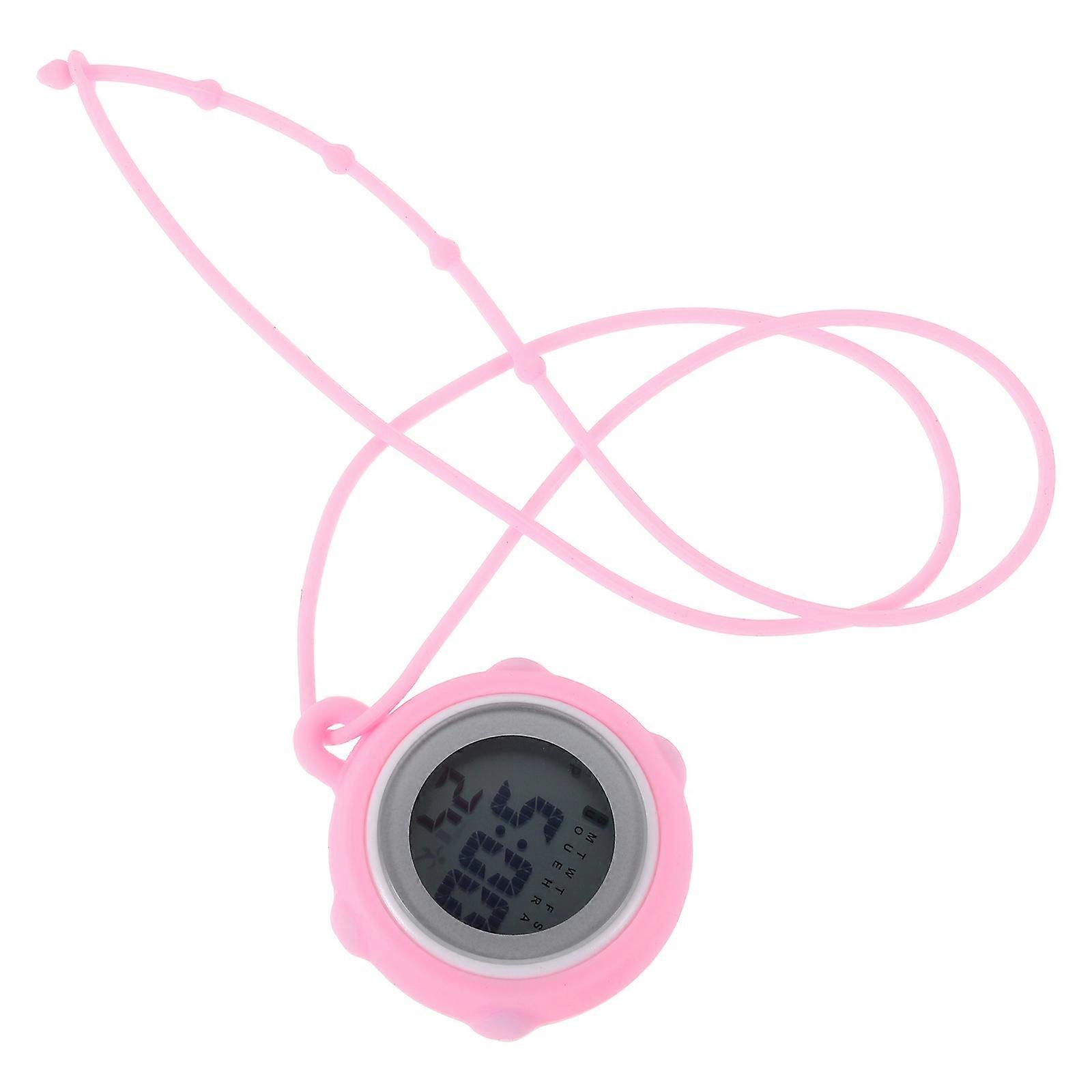 Luminous Silicone Pendant Necklace Watch with Chain – Comfortable Wear, Precision Movement, Alarm Clock Function for Travel, Sports, and Daily Use