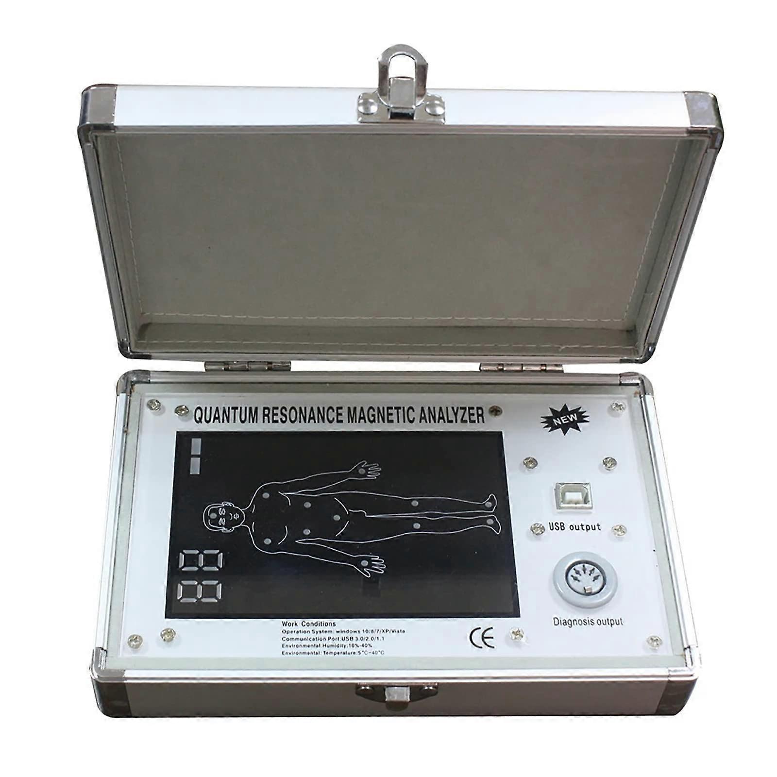 Quantum Magnetic Analyzer, Portable Health Detector Analyzer with Instructions, Report Memory and Pressure Function to Detect Healthy Massage