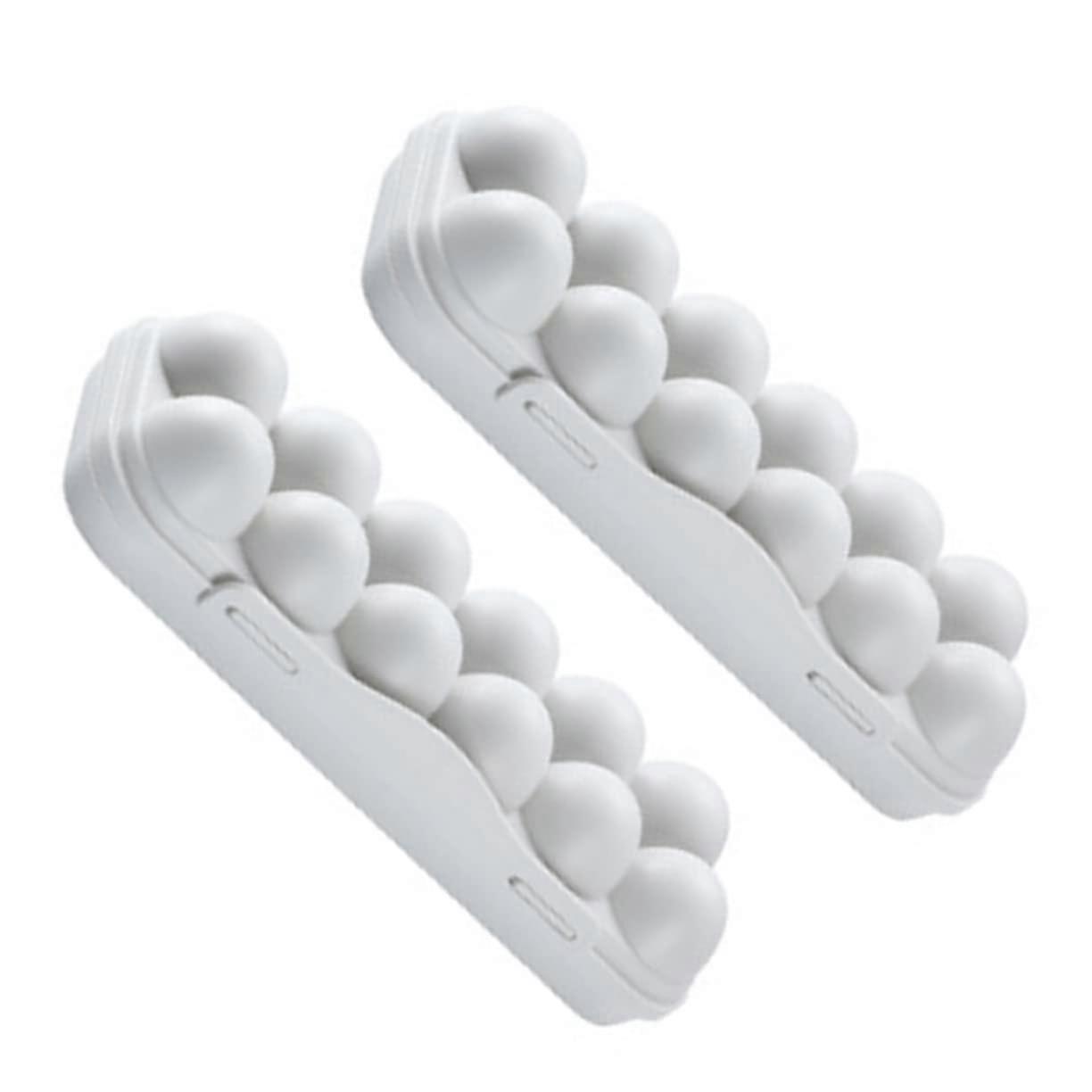 Egg Box Pack Of 2, Camping Storage Box With Lids, Portable Plastic Egg Holder And Rack, Travel Egg Box