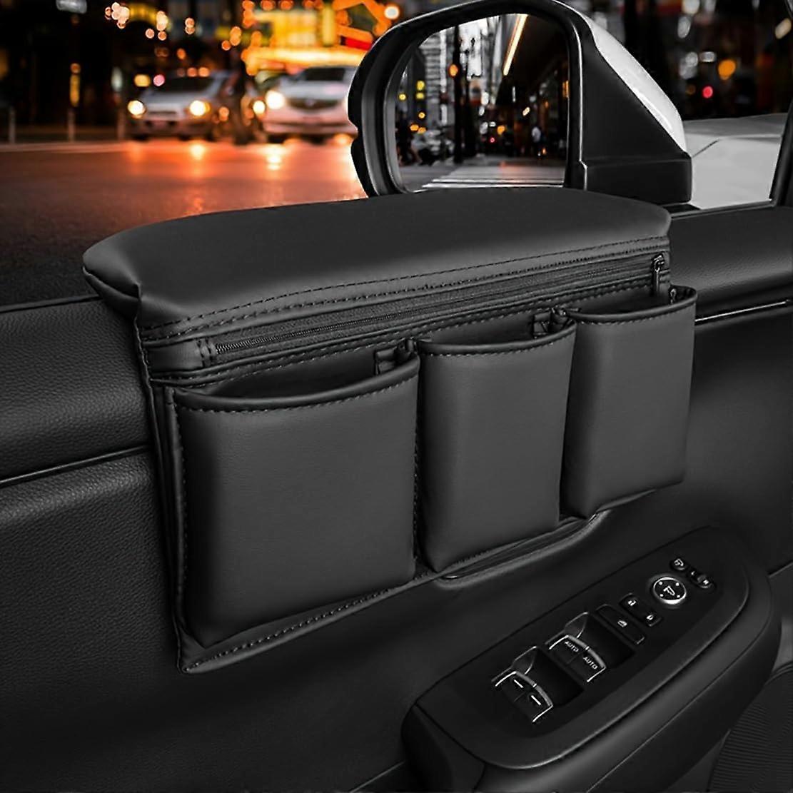 Armrest Bag for Car, Compatible with BMW F90 F90 LCI G30 G30 LCI G31, Auto Storage Organizer, Black Normal Size