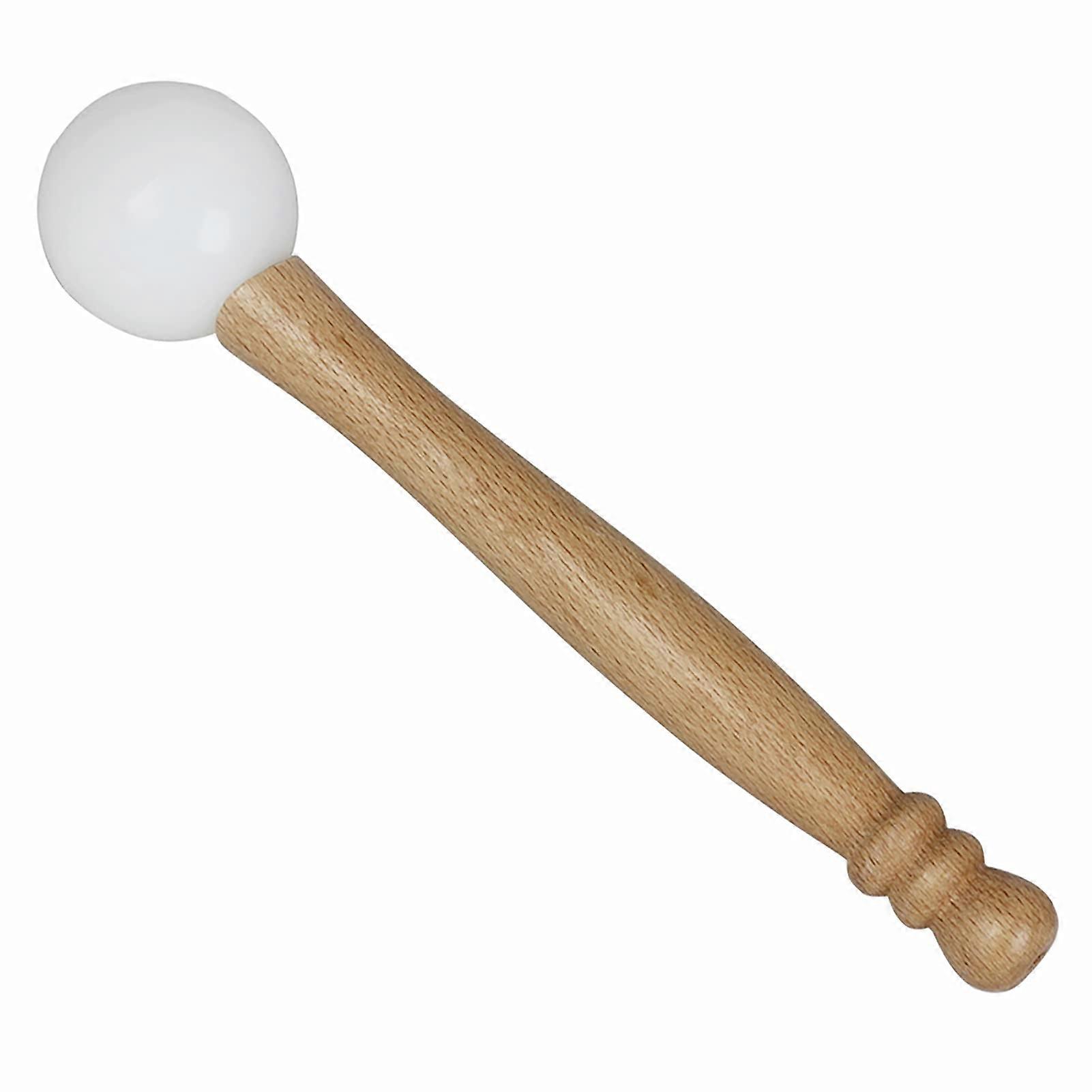 Rubber Mallet Stick for Crystal Singing Bowl - Professional Sound Meditation Tool in Ivory Color, Durable and Lightweight