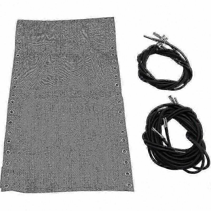 Black and Gray Replacement Fabric for Zero-Gravity Chairs with Ropes - Repair Cloth for Outdoor Use in Garden, Pool, or Lawn - Collapsible and Durable