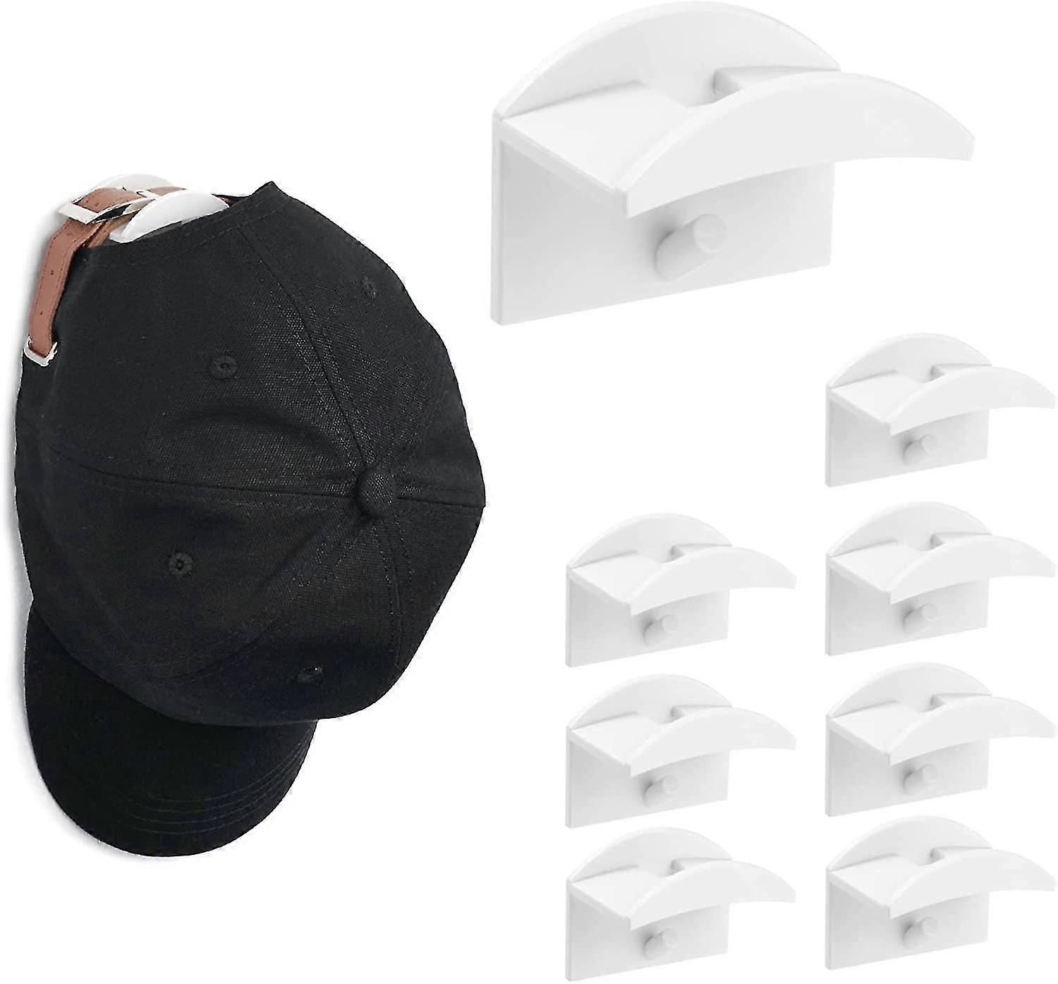 Self Adhesive Hooks 8-Pack Office Home Sticker Hooks - White