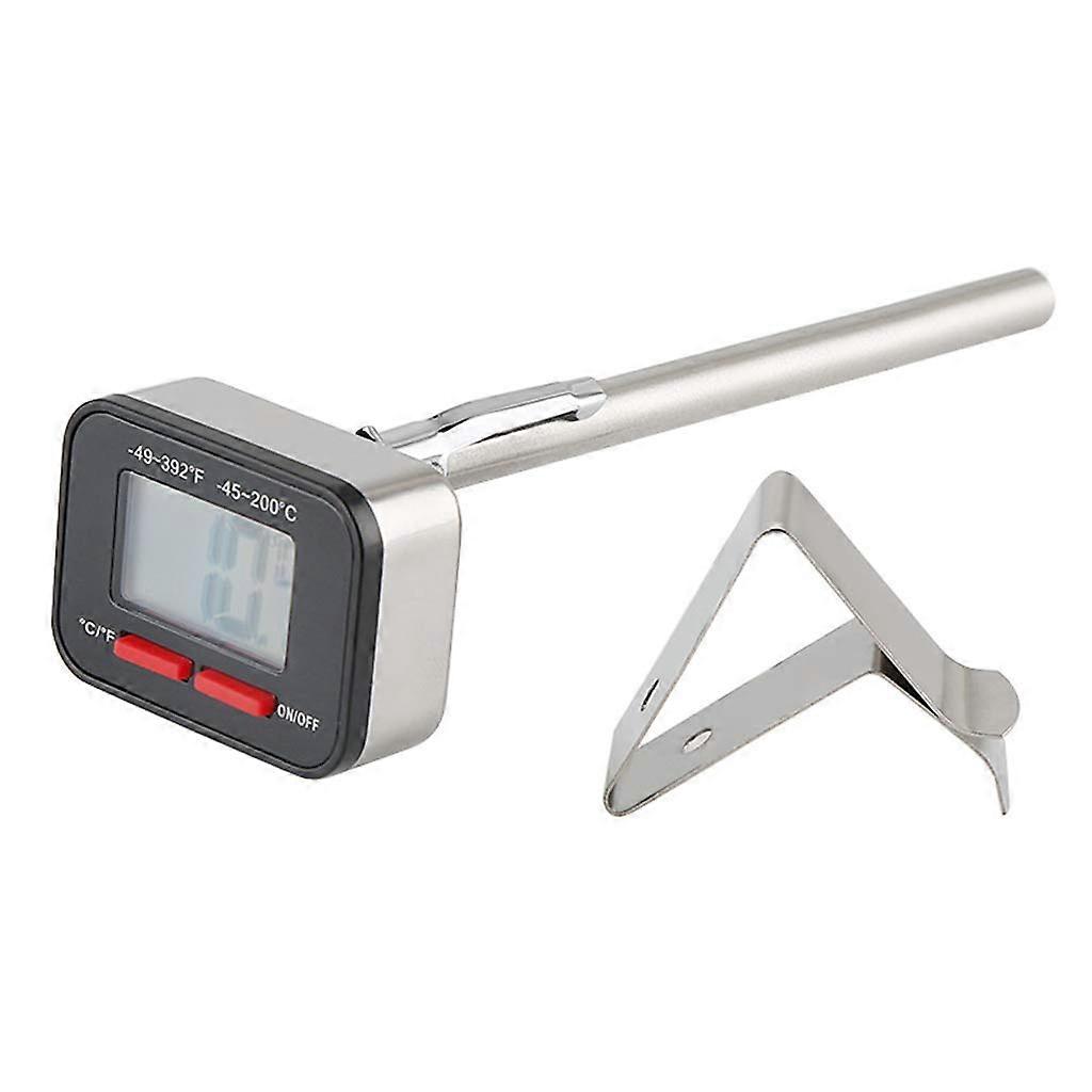 Digital Hand Drip Coffee Thermometer For Kettle And Milk, Celsius Fahrenheit Temperature Display