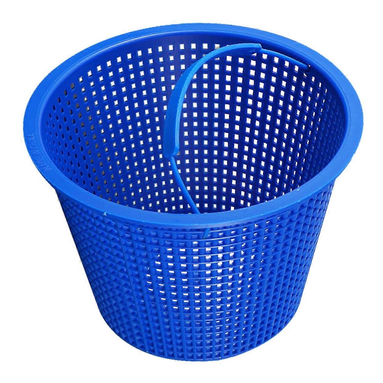 Clogging Pool Filter Basket Blue Portable Swimming Pool Filter Basket Reusable Swimming Pool Accessory for Clean Water