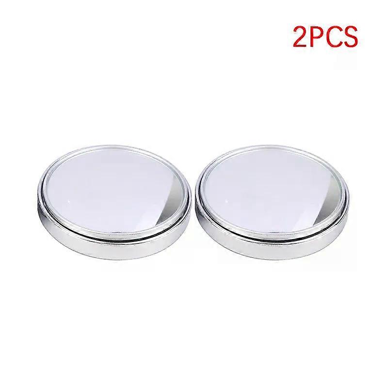 2Pcs 75MM 3R-036 Stick-on Convex Blind Spot Rearview Mirror With Adjustable Wide Angle