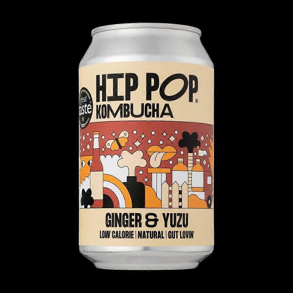 Hip Pop Kombucha Ginger & Yuzu 330 ml - 4 Pack