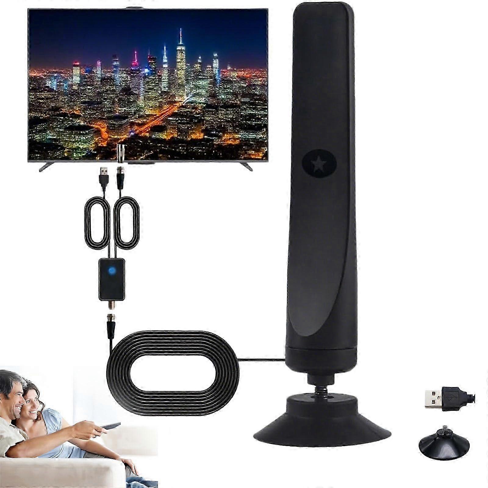 Festberg Hitenna HD TV アンテナ、100+ チャンネル、50 マイル範囲、屋内屋外用 3m ケーブル、ウェーブ マックス ビーム デザイン