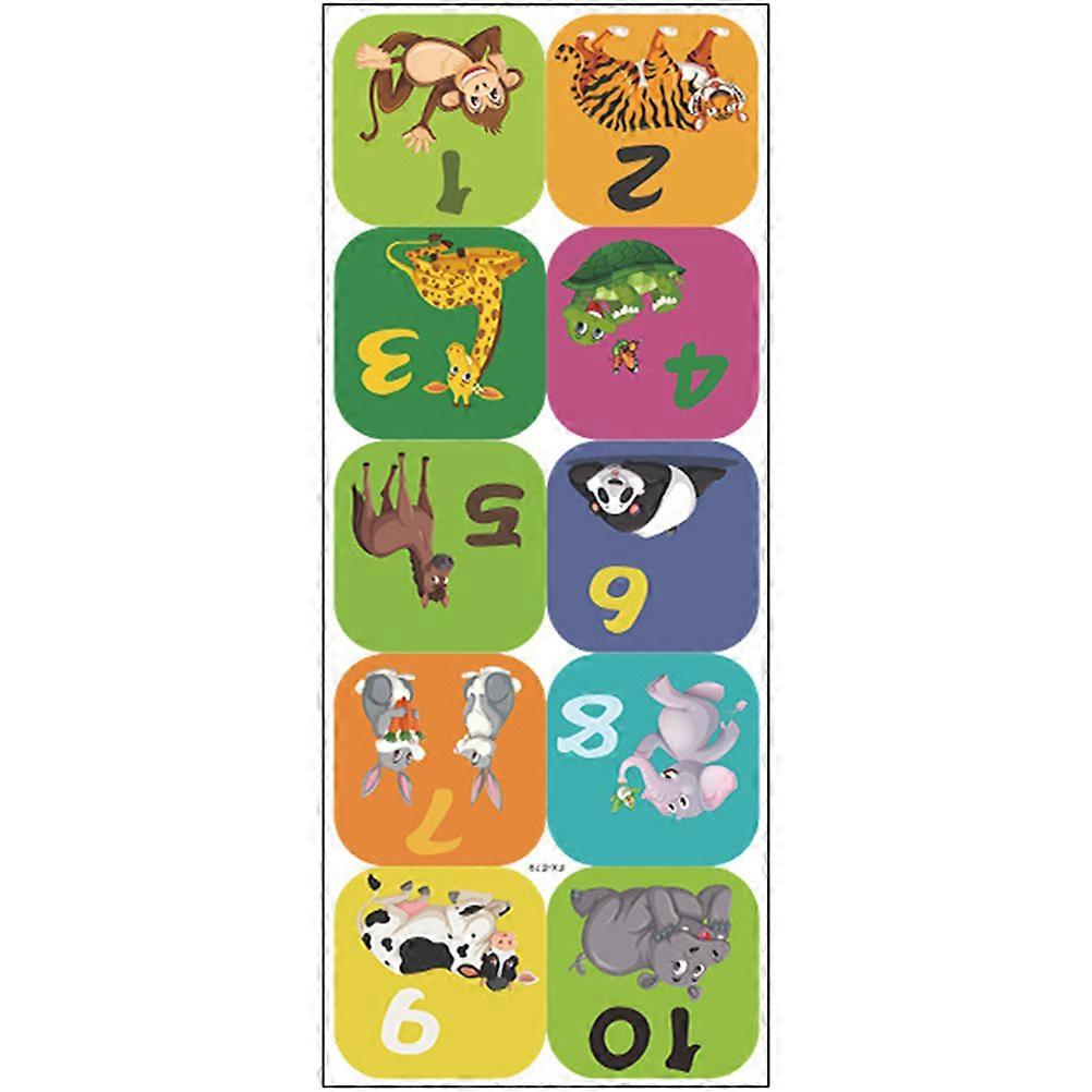 Number Game Floor Stickers Sheet for Nursery Bedroom Living Room Pvc Multi Color Decorate Hopscotch Game 1 Sheet