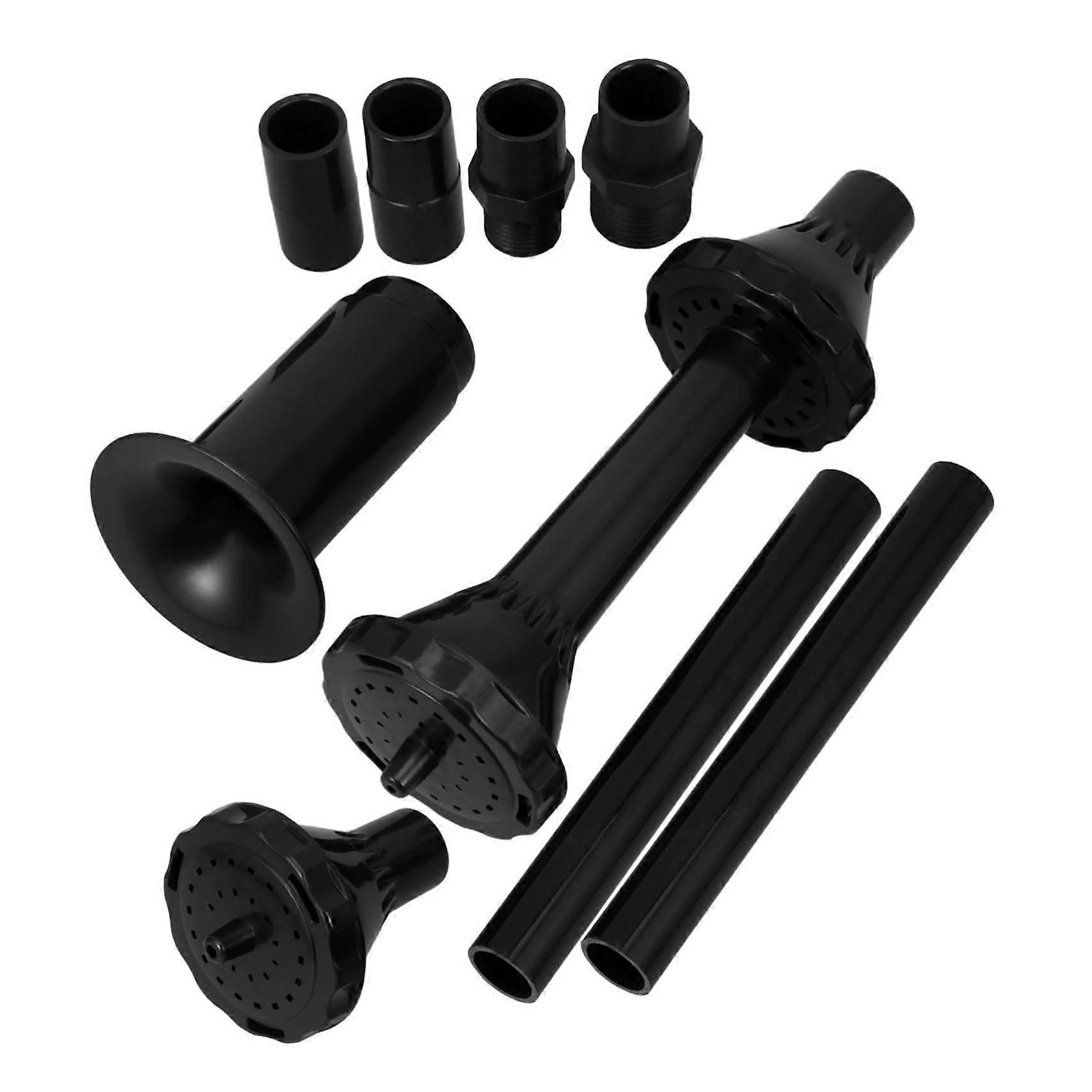 Mushroom Fountain Spray Heads 9-Piece Submersible Set Durable Nozzles for Pool Aquarium Fountains With Extension Tubes