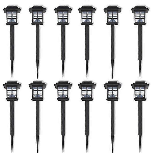 Outdoor LED lights, 12 pieces with batteries, solar charging, no electricity bill