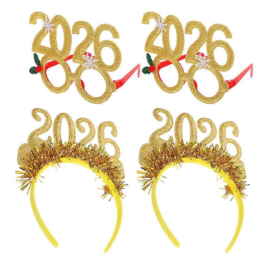 Christmas Headbands with Glitter Eyeglasses Festive Party Props for Holiday Events, Photo Booths, and Stage Performances Lightweight and