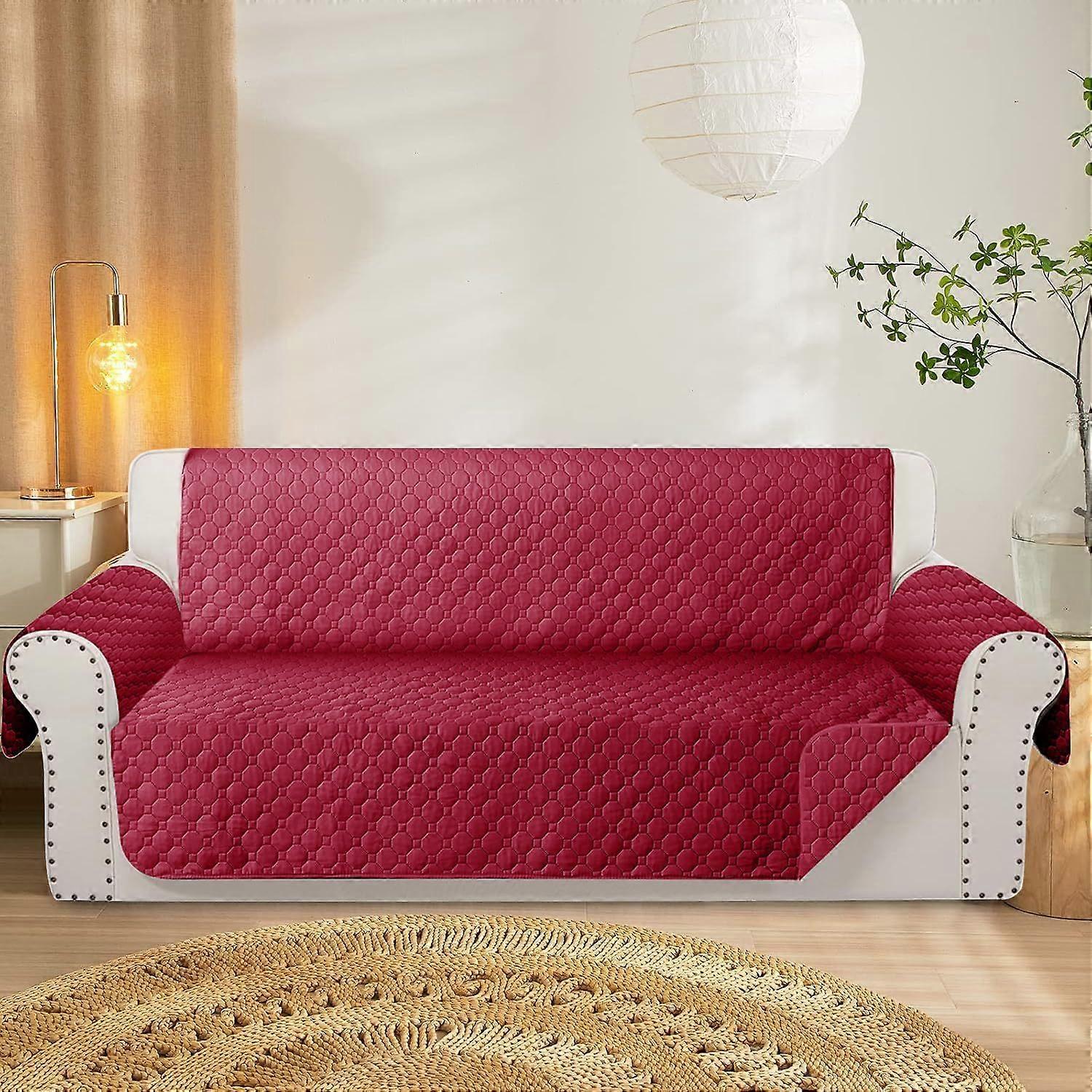 Quilted Sofa Covers Large Waterproof Couch Covers for 3 Cushion Couch,Washable