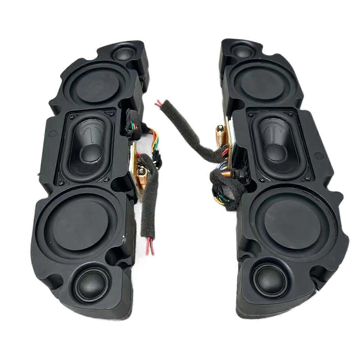 2pcs Hi-Fi 2-Way Passive Speaker Triple Driver Dual Bass Diaphragms & Long-Throw Dual Tweeters for H